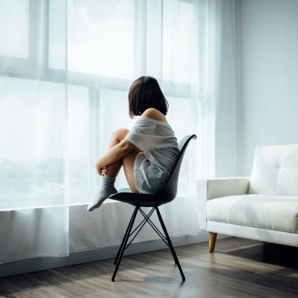 woman depressed and alone